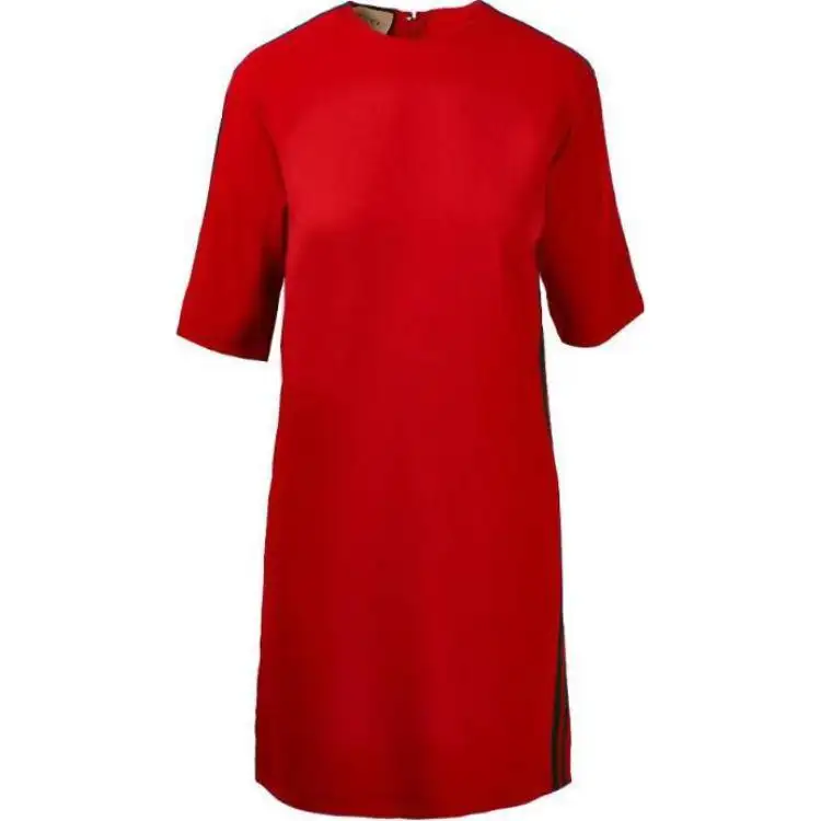 GUCCI Short Sleeved Dress Women's Red