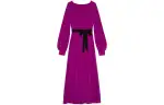 GUCCI Women's Silk Belted Dress Dark Pink