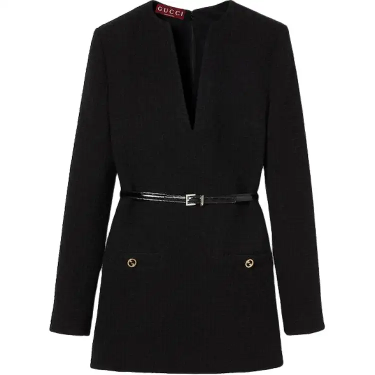 GUCCI Long Sleeved Dress Women's Black