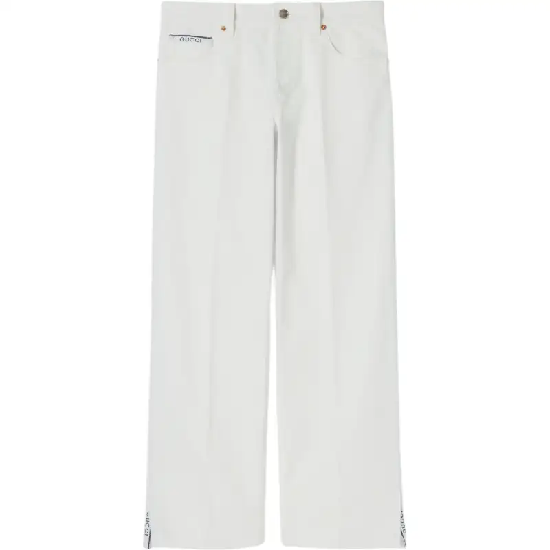 GUCCI Jeans Women's White Moderate Straight Fit Pants