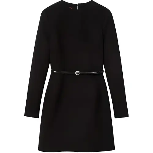 GUCCI FW24 Long Sleeved Dress Women's Black