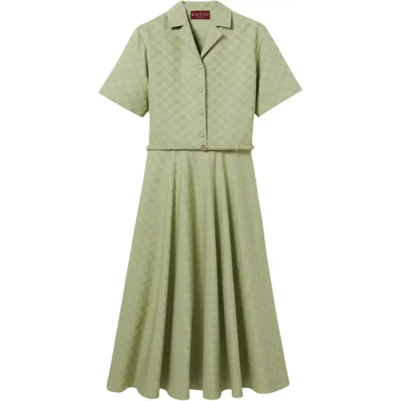 GUCCI Mid Length Gg Gabardine Dress