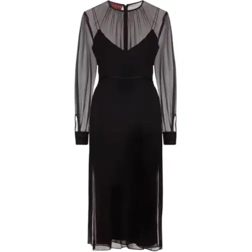 GUCCI FW24 Long Sleeved Dress Women's Black