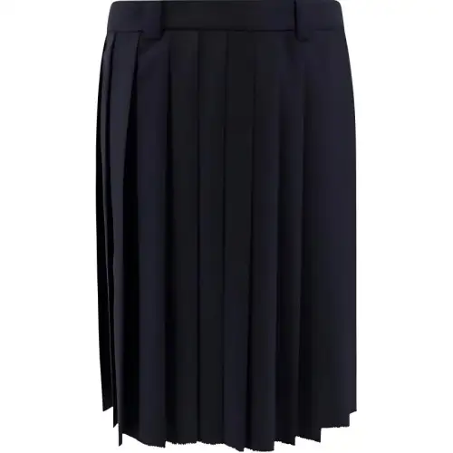 MIU MIU SS24 Casual Long Skirt Women's Marine Blue