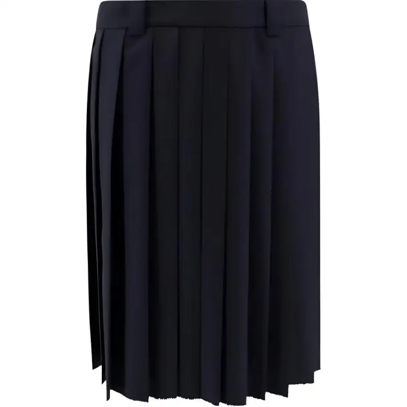 MIU MIU SS24 Casual Long Skirt Women's Marine Blue