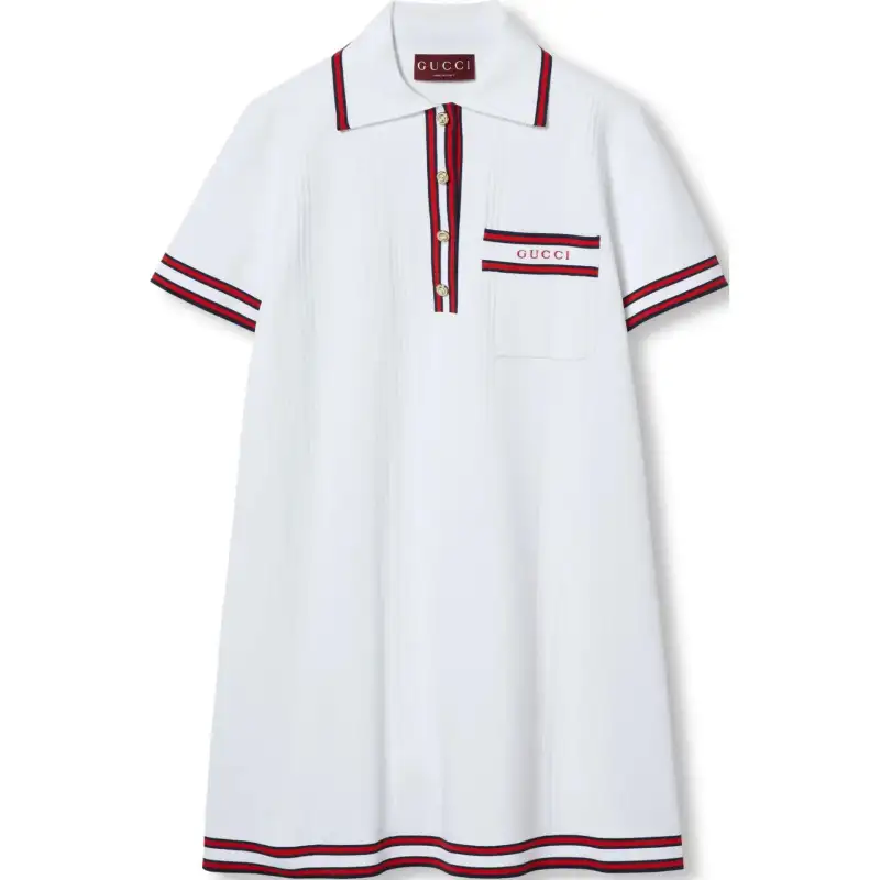 GUCCI Polo Dress With Web Trim