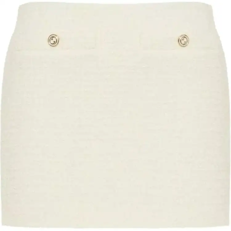 GUCCI Damier Bouclé Mini Skirt