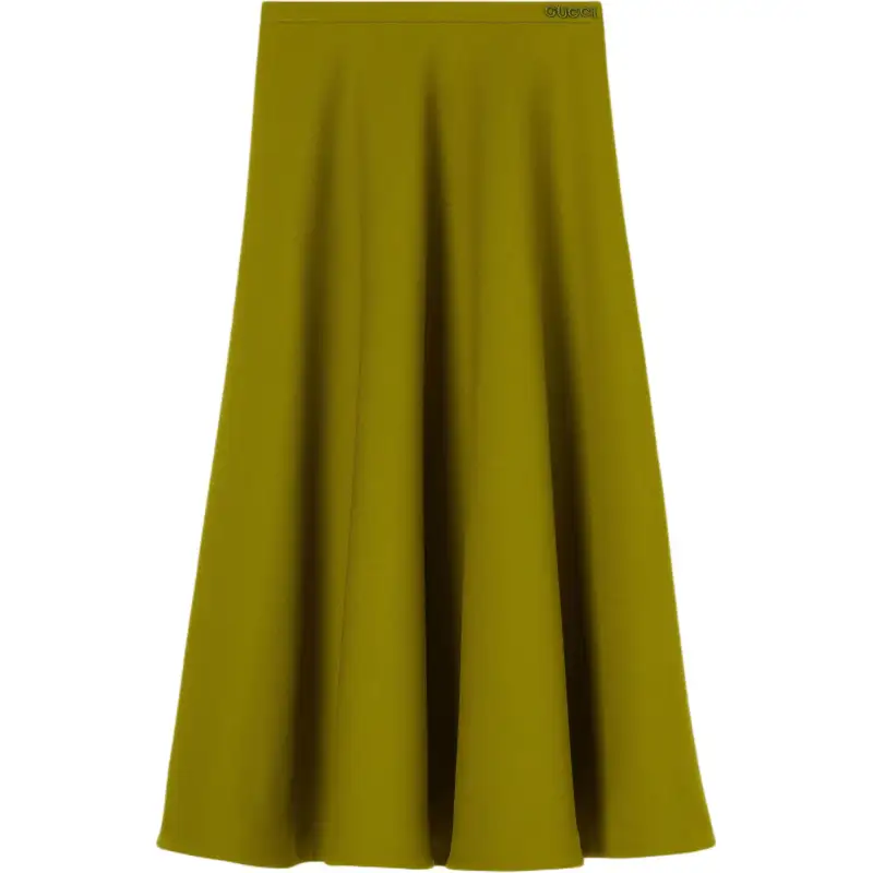 GUCCI SS25 Casual Long Skirt Women's Green