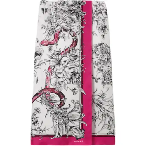GUCCI SS25 Casual Long Skirt Women's Fuchsia