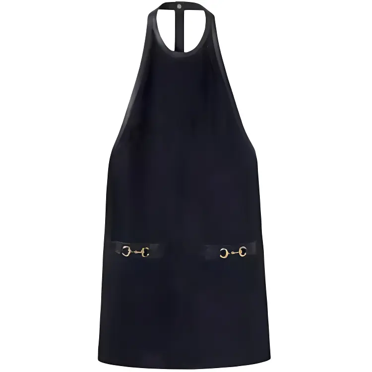 GUCCI SS25 Sleeveless Dress Women's Dark Blue