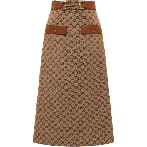 GUCCI Casual Long Skirt Women's Beige