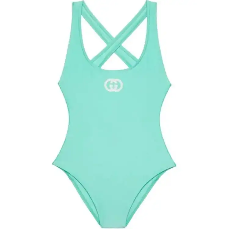 GUCCI One piece Swimsuit Women's Blue Green