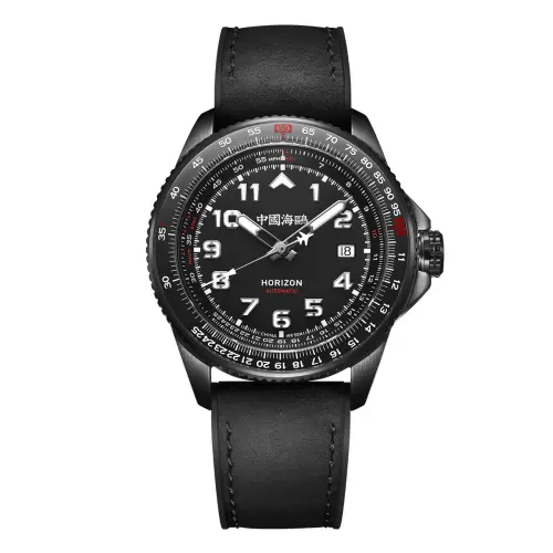 Sea-Gull Pilot Sky Series Navigation Chronograph Automatic Mechanical Movement Tape Strap National Watch Men's Watch Black Dial Men's Watch Night 814.27.1124H