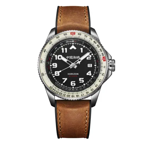 Sea-Gull Pilot Sky Series Navigation Chronograph Automatic Mechanical Movement Tape Strap National Watch Men's Watch Black Dial Men's Watch Dawn 814.27.1124