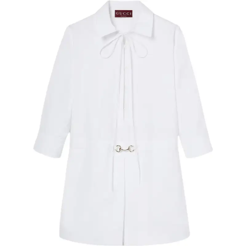 GUCCI Horsebit Poplin Shirt Dress