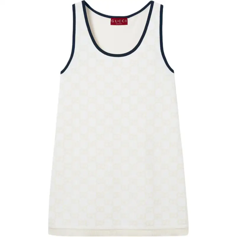 Gucci Gg fine cotton jacquard dress