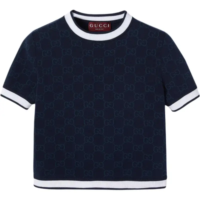 GUCCI Jacquard Intarsia Knit Top