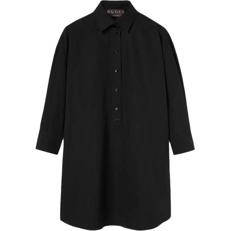 GUCCI Cotton Poplin Shirt With Embroidery