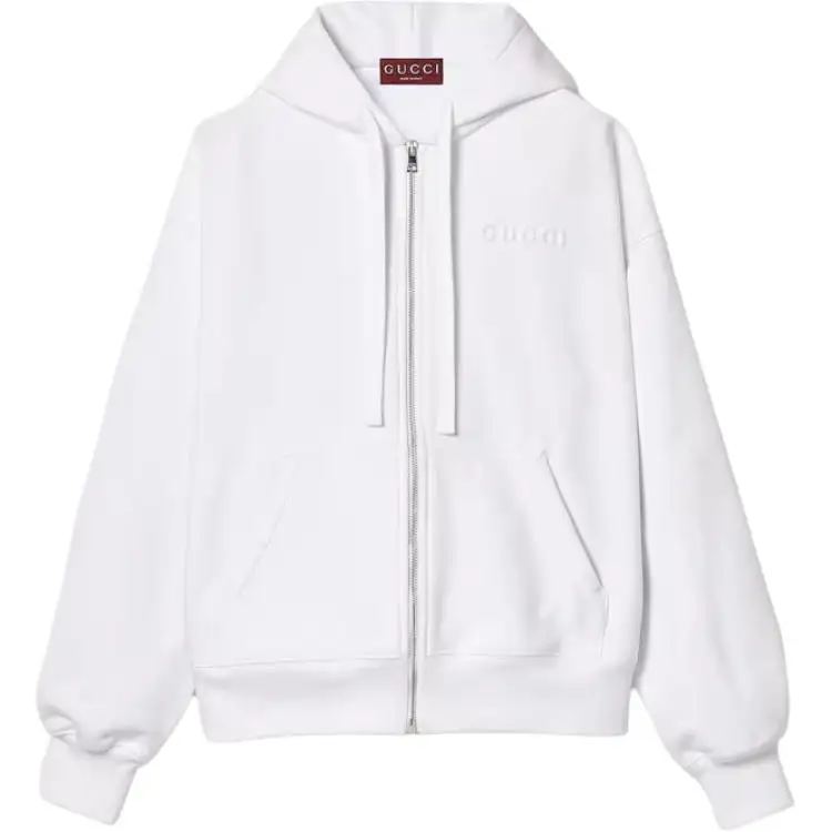 GUCCI Felted Cotton Jersey Zip Jacket