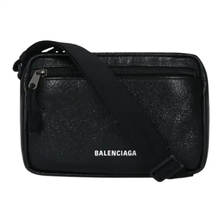 Balenciaga Leather Shoulder Bag, Crossbody Bag Women's Black
