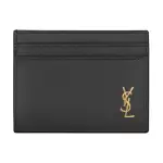 SAINT LAURENT Cow Leather Card Holder Women's Black