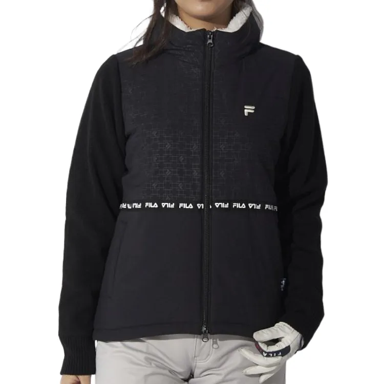FILA Jackets Women's Black Hooded Thickened Other