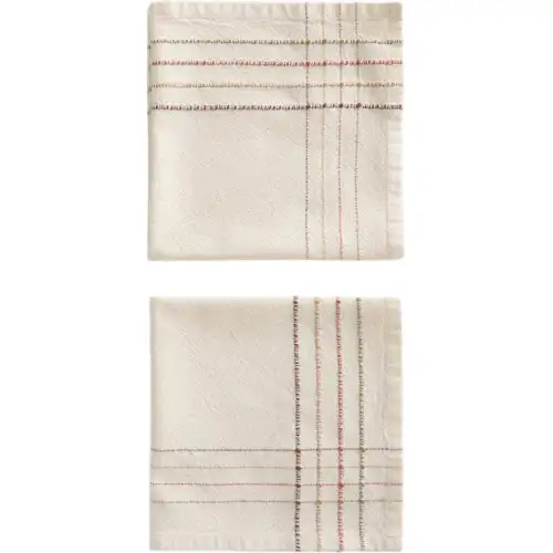 Zara home embossed colored line design cotton napkin set of 2 placemats design 45*45cm