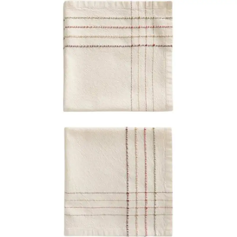 Zara home embossed colored line design cotton napkin set of 2 placemats design 45*45cm