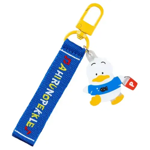 Sanrio Sanrio Sanrio Cartoon Character Award Series Pekkle Logo Nameplate Embroidery Bag Peripherals Unisex Couple Style Blue