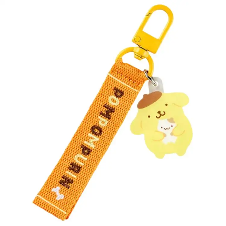 Sanrio Sanrio Sanrio Cartoon Character Award Series Pompompurin Logo Embroidered Nameplate Fashion Bag Peripherals Unisex Couple Style Yellow