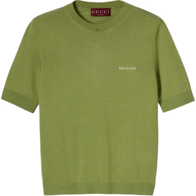 Gucci logo-intarsia cashmere top
