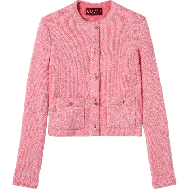GUCCI Fine Viscose Jacquard Cardigan