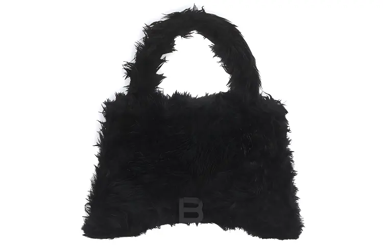 Balenciaga Plush Handbag Women's Black