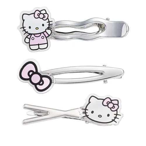 Sanrio Sanrio, cute small design fashionable universal high quality hairgrip with bow, trend of season