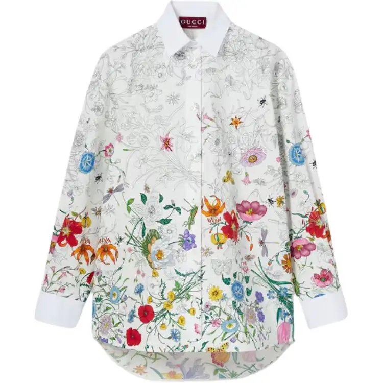 GUCCI Printed Cotton Poplin Shirt