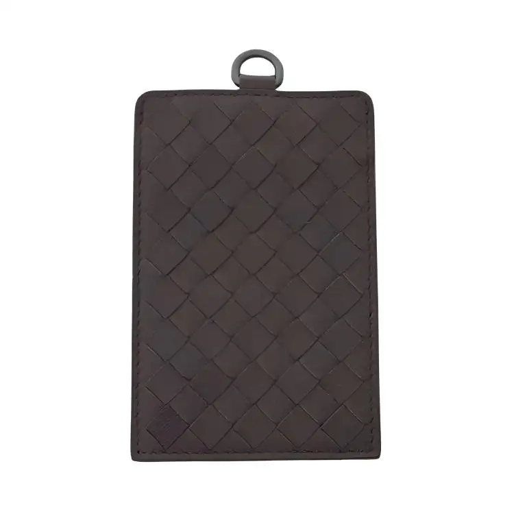 Bottega Veneta Lambskin Card Holder Men's Dark Brown