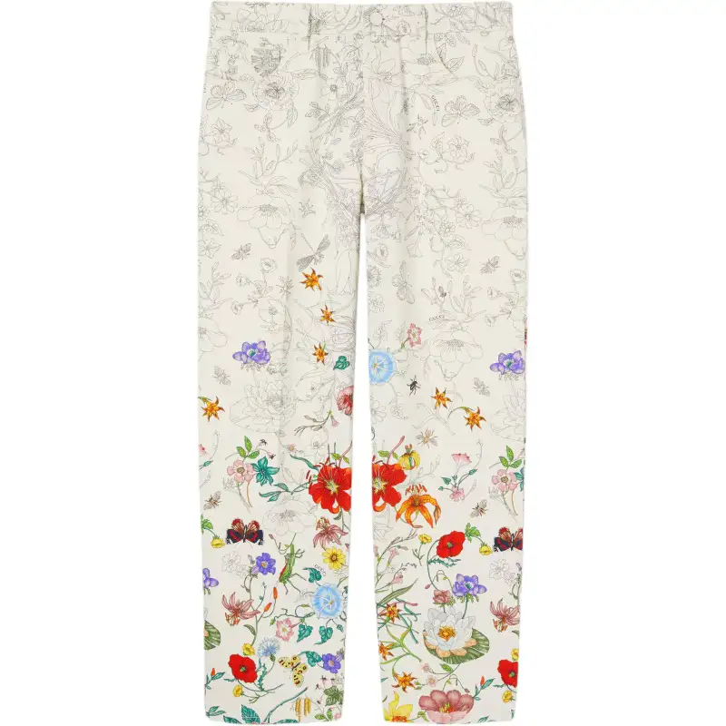 GUCCI Printed Denim Pants