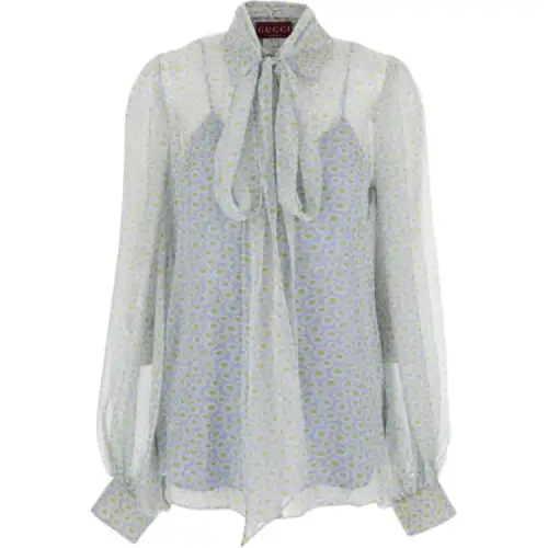 GUCCI Printed Chiffon Shirt