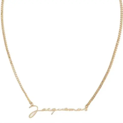 Jacquemus Logo Plaque Chain Linked Necklace