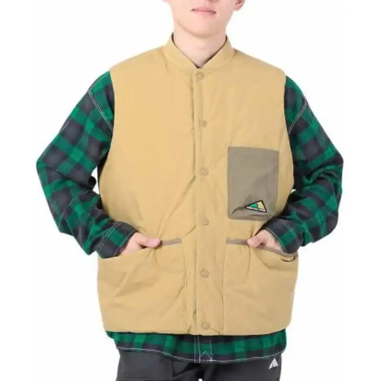 New Balance Vests Men's Beige Stand Collar Moderate Other