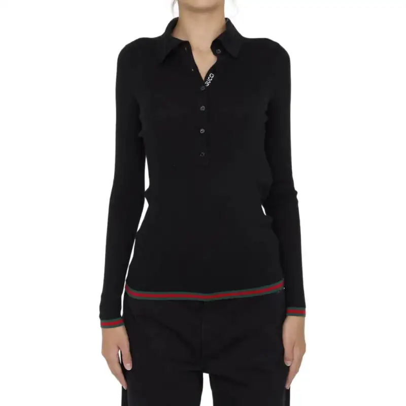 GUCCI Web Striped Knitted Jumper