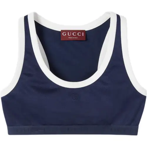Gucci Logo Embossed Technical Jersey Top
