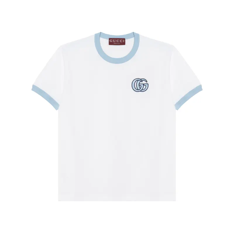 GUCCI Embroidered Jersey T Shirt