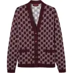 Gucci Reversible Gg wool jacquard cardigan