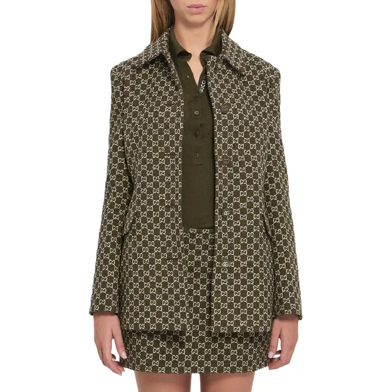 GUCCI Monogrammed Collared Jacket