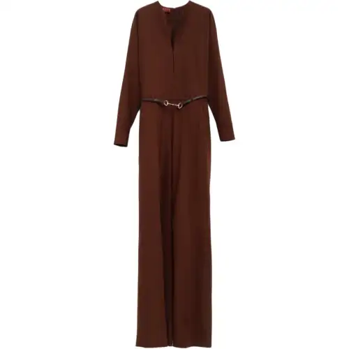 GUCCI Jumpsuits Women's Burgundy Moderate