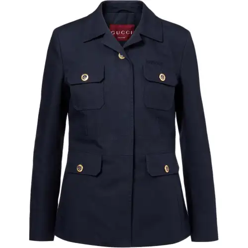 GUCCI Cotton Canvas Jacket With Embroidery