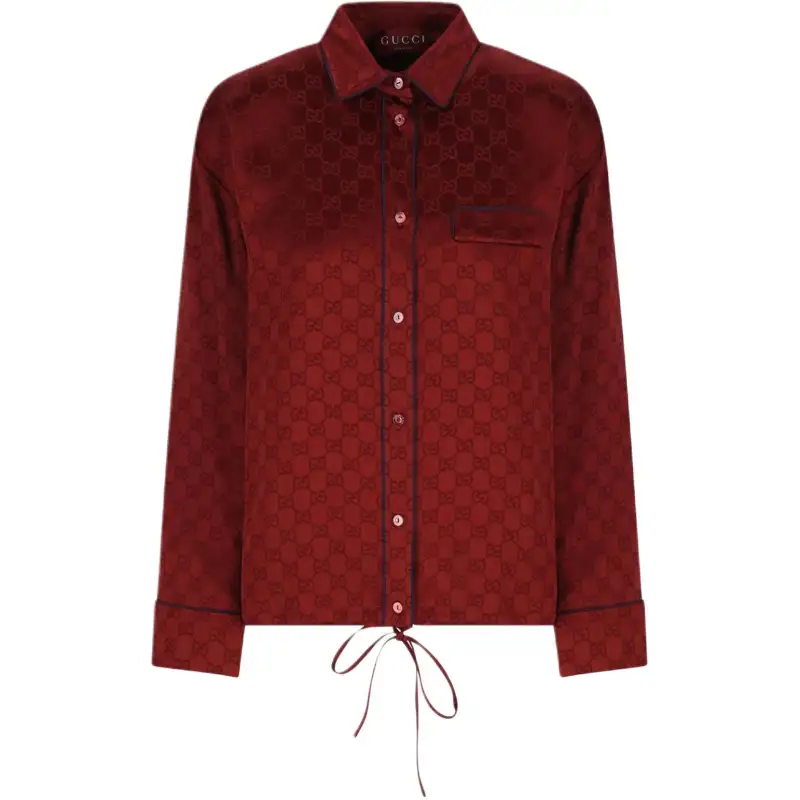 GUCCI Gg Monogram Velvet Shirt