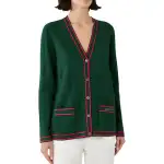 GUCCI Cardigan With Striped Trim