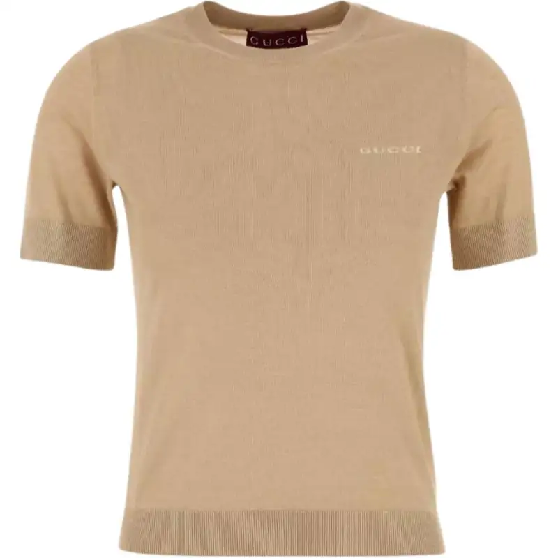 GUCCI Logo Intarsia Knit Top